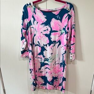 Lilly Pulitzer Pink and Blue Floral Dress